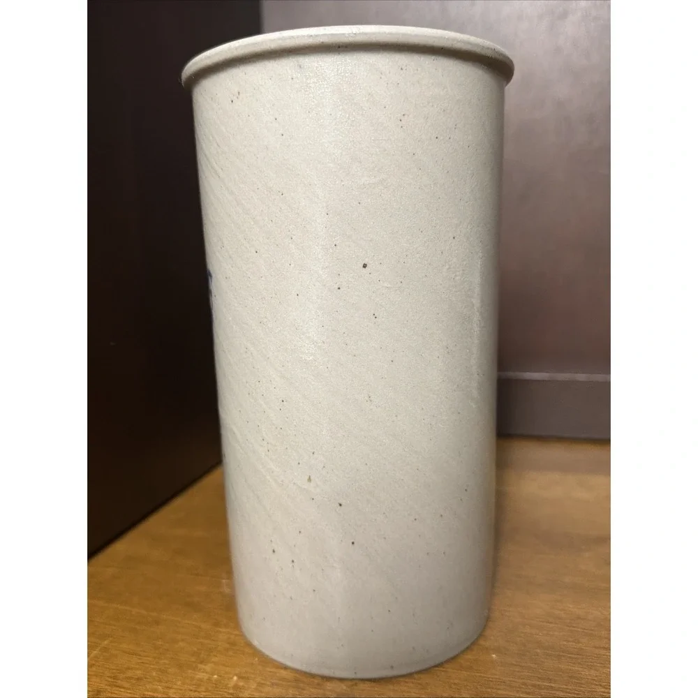Beaumont Brothers Pottery BBP Vase Crock Salt-Glazed w/House Scene 7.5